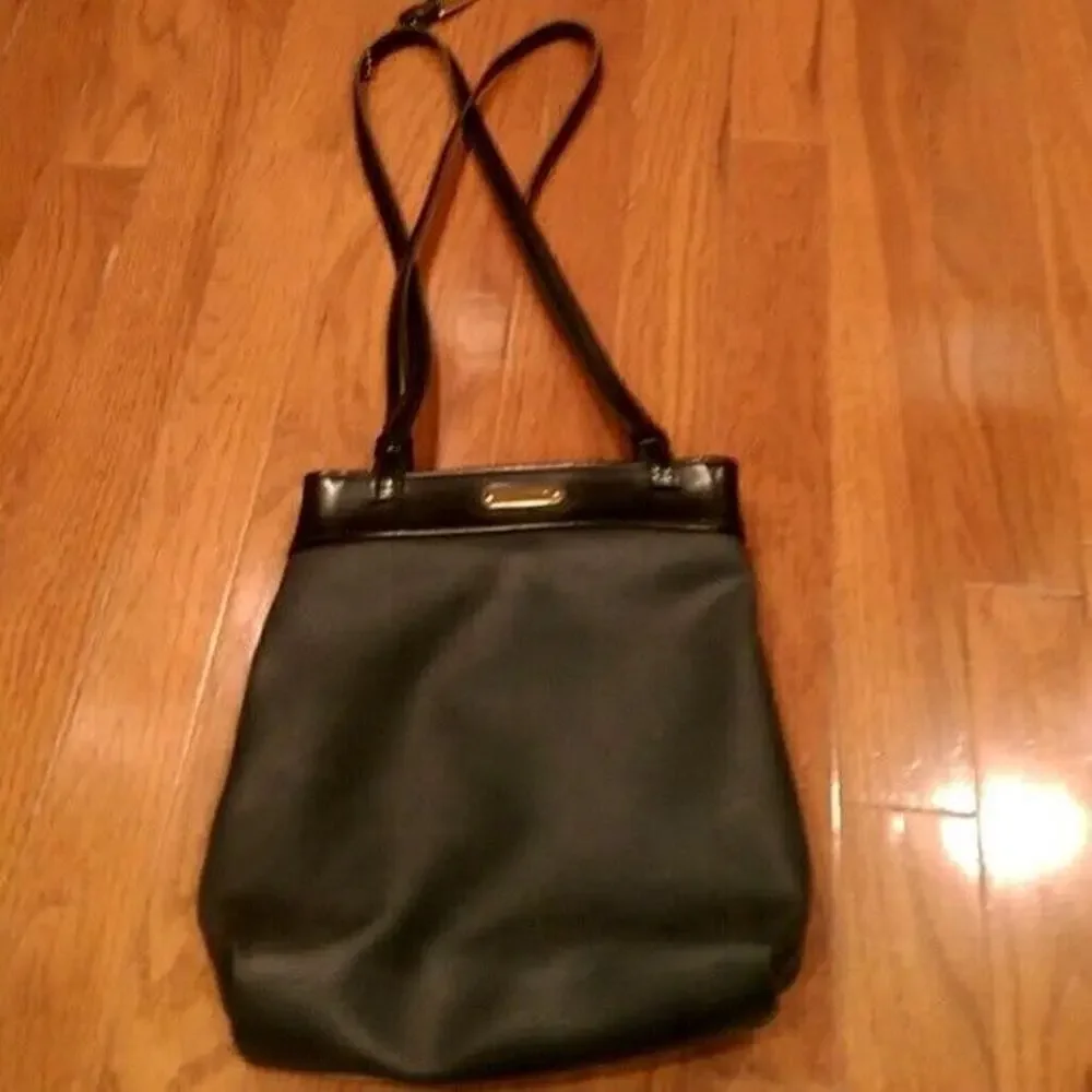 Nine West Leather Shoulder Bag Black